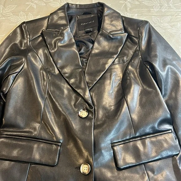 Ladies Sanctuary Vegan Leather Coat. - Picture 2 of 8